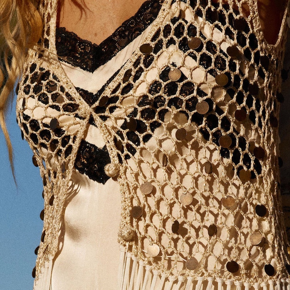 Metal Disc Fringe Vest - Picture 4 of 10